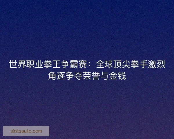 世界职业拳王争霸赛：全球顶尖拳手激烈角逐争夺荣誉与金钱